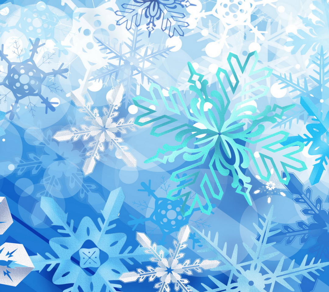 Das Christmas Snowflakes Wallpaper 1080x960