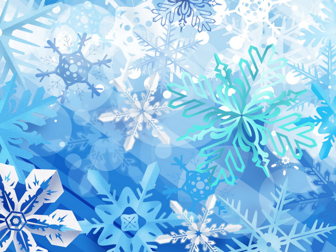 Das Christmas Snowflakes Wallpaper 1152x864