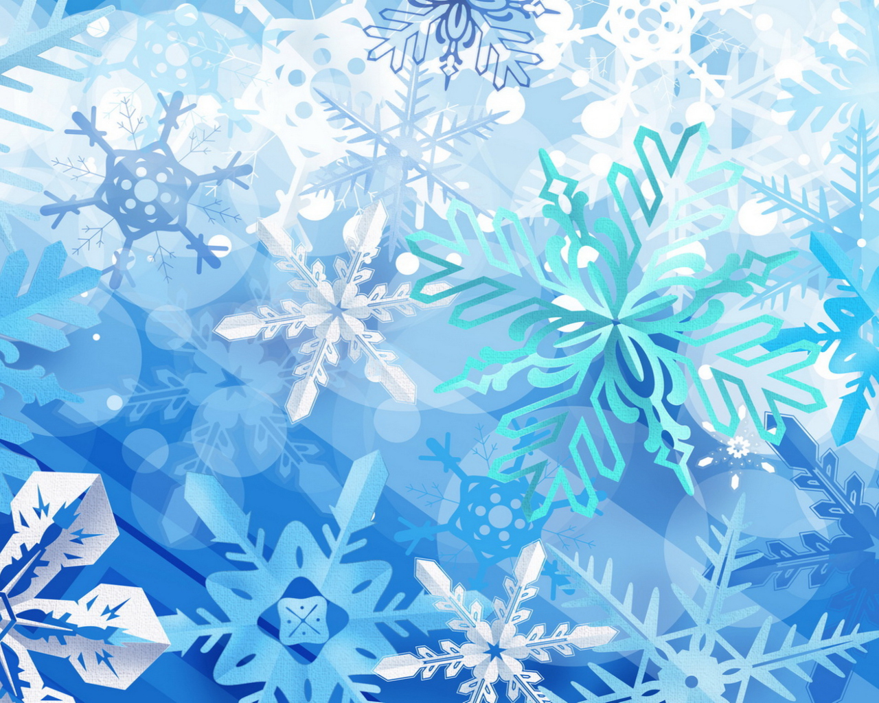 Das Christmas Snowflakes Wallpaper 1280x1024