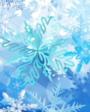 Das Christmas Snowflakes Wallpaper 128x160