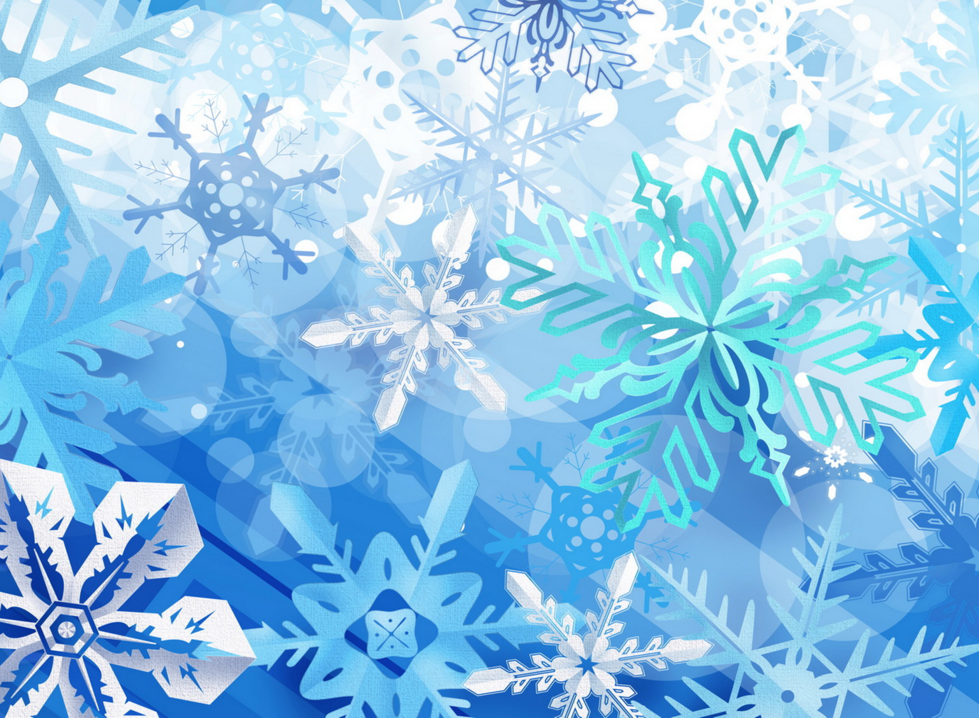 Das Christmas Snowflakes Wallpaper 1920x1408
