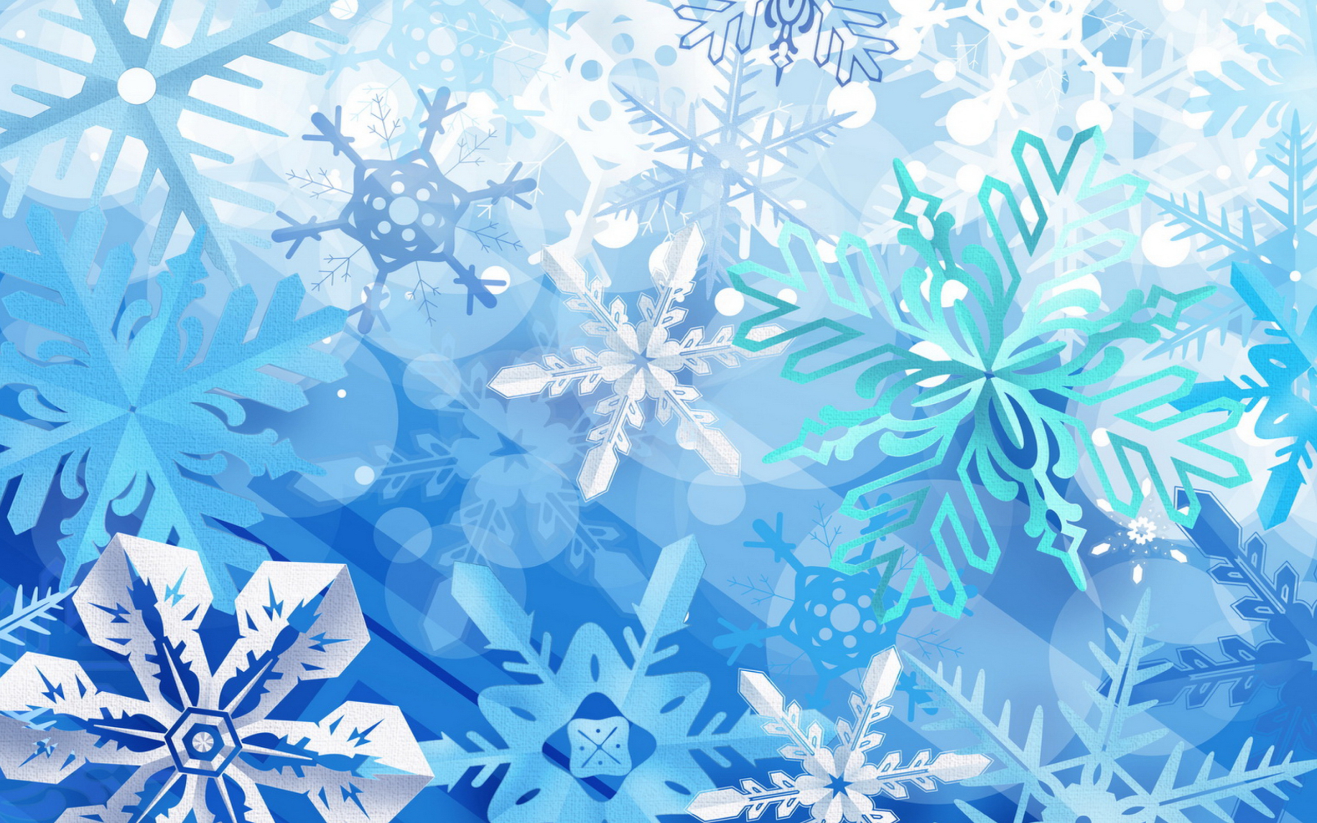 Das Christmas Snowflakes Wallpaper 2560x1600