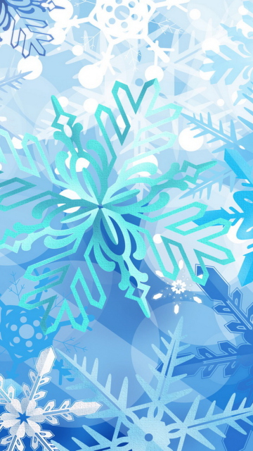 Das Christmas Snowflakes Wallpaper 360x640