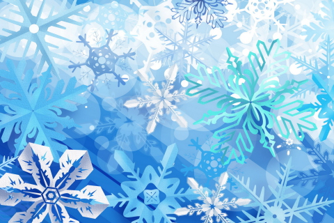 Das Christmas Snowflakes Wallpaper 480x320