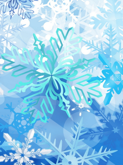 Das Christmas Snowflakes Wallpaper 480x640