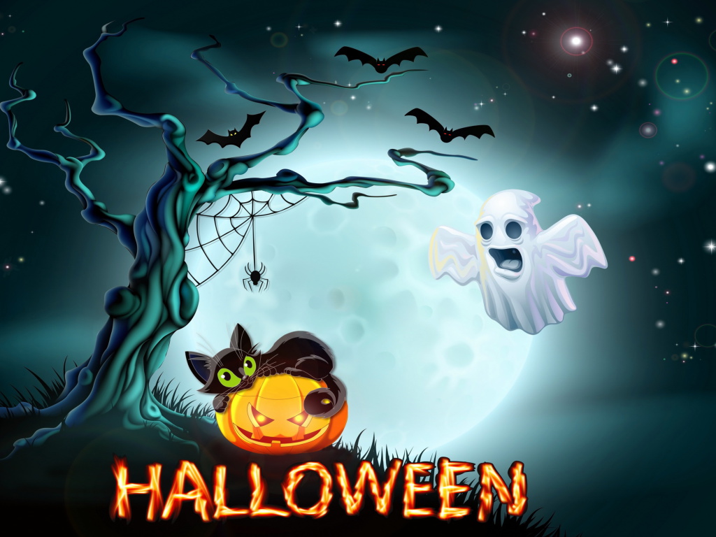Das Halloween Night Wallpaper 1024x768
