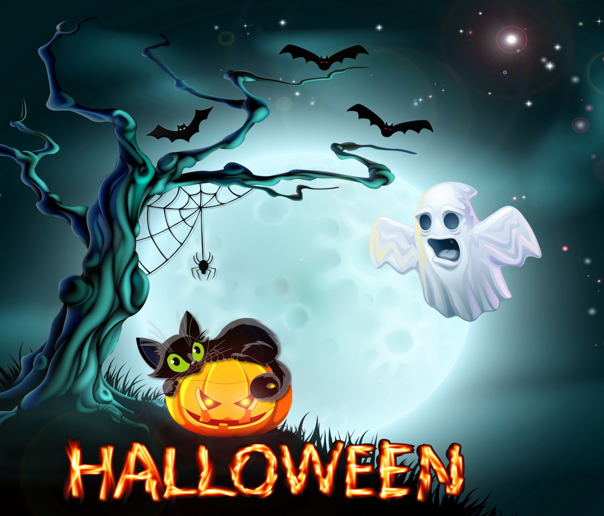 Das Halloween Night Wallpaper 1200x1024