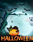 Das Halloween Night Wallpaper 128x160