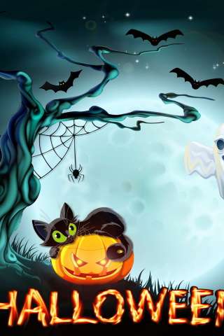 Das Halloween Night Wallpaper 320x480