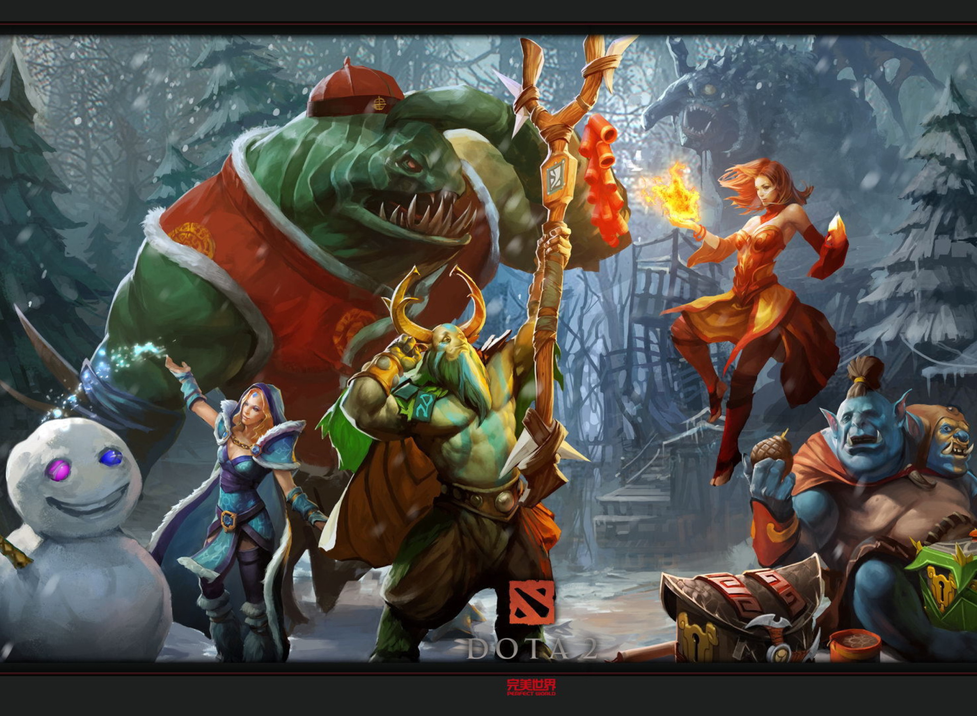 Das Dota 2 Heroes Wallpaper 1920x1408