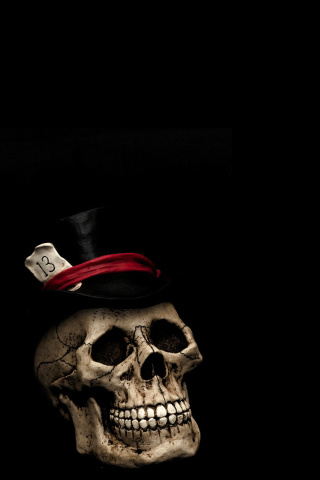 Fondo de pantalla Lucky Skull 320x480