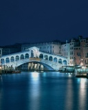 Das Night in Venice Grand Canal Wallpaper 128x160