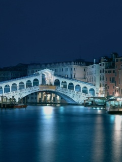 Обои Night in Venice Grand Canal 240x320