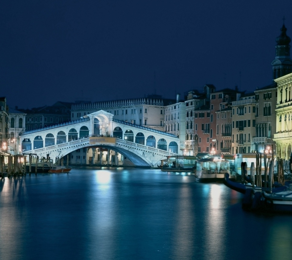 Das Night in Venice Grand Canal Wallpaper 960x854