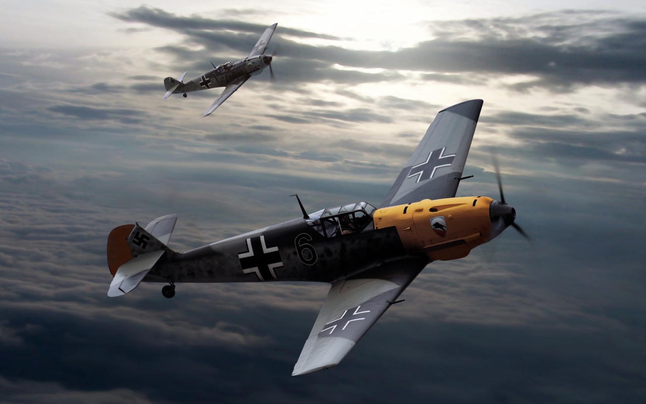 Messerschmitt Bf 109, German World War II fighter aircraft wallpaper 1280x800