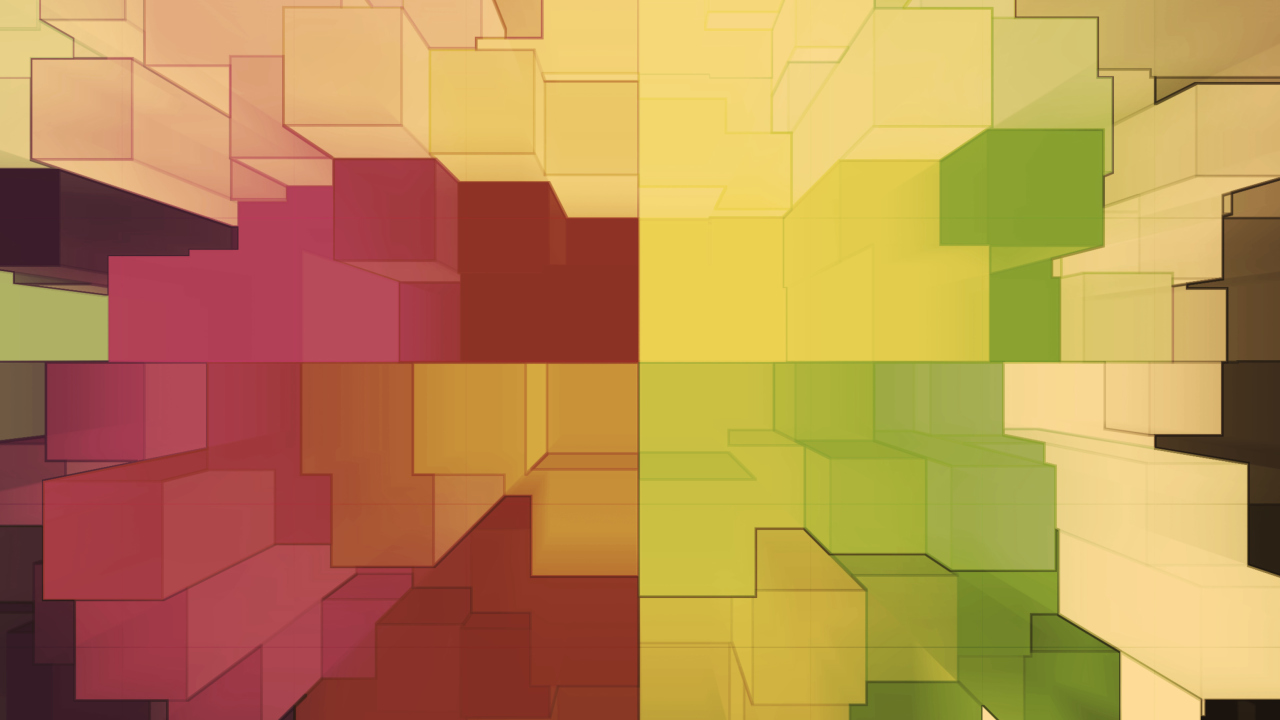 Multicolored 3D Blocks wallpaper 1280x720