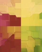 Fondo de pantalla Multicolored 3D Blocks 176x220