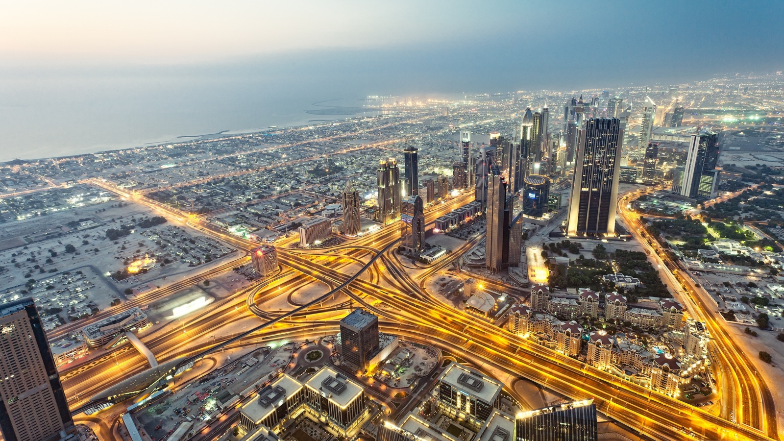 Fondo de pantalla View From Burj Khalifa Dubai 1600x900