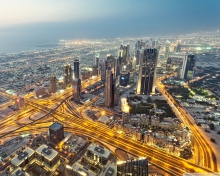 View From Burj Khalifa Dubai wallpaper 220x176