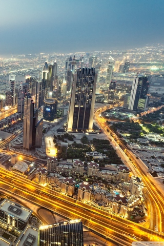 Das View From Burj Khalifa Dubai Wallpaper 320x480