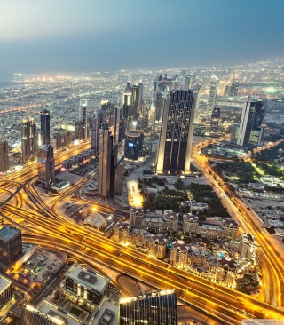 View From Burj Khalifa Dubai papel de parede para celular para Nokia C-Series