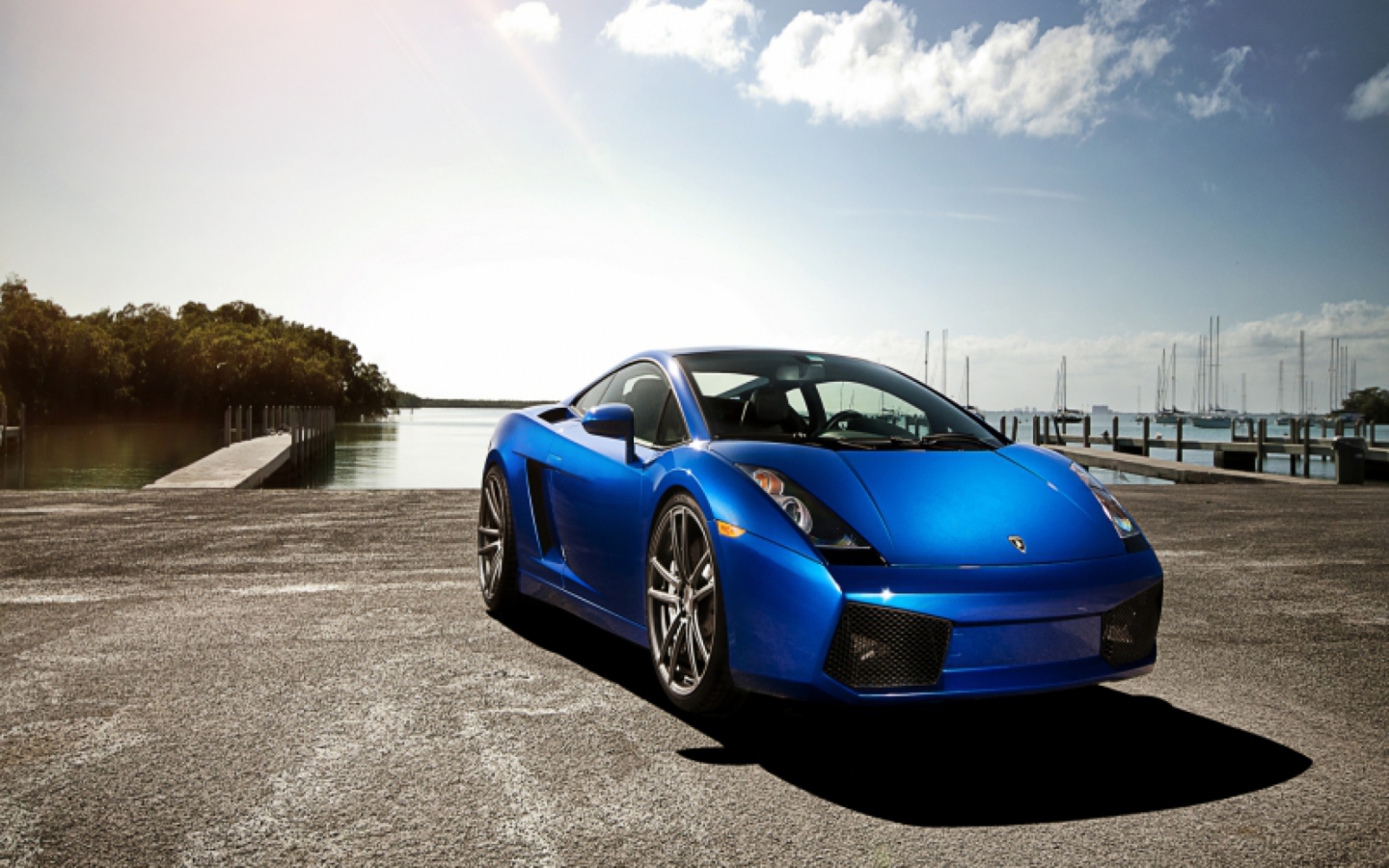 Screenshot №1 pro téma Blue Lamborghini 1440x900