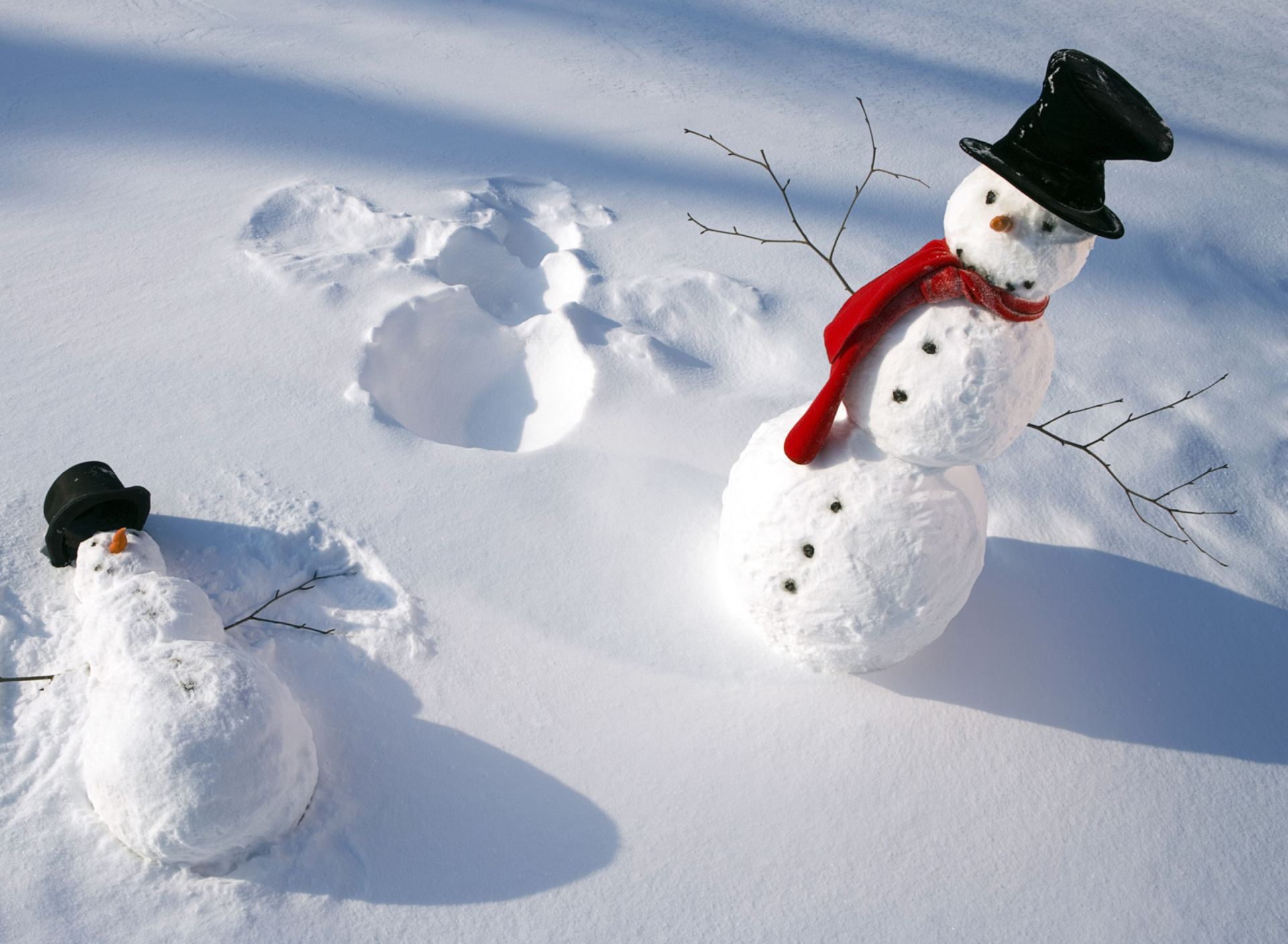 Обои Happy Snowman 1920x1408