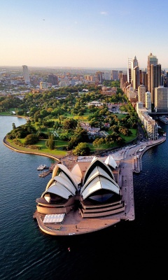 Das Sydney Roof Top View Wallpaper 240x400