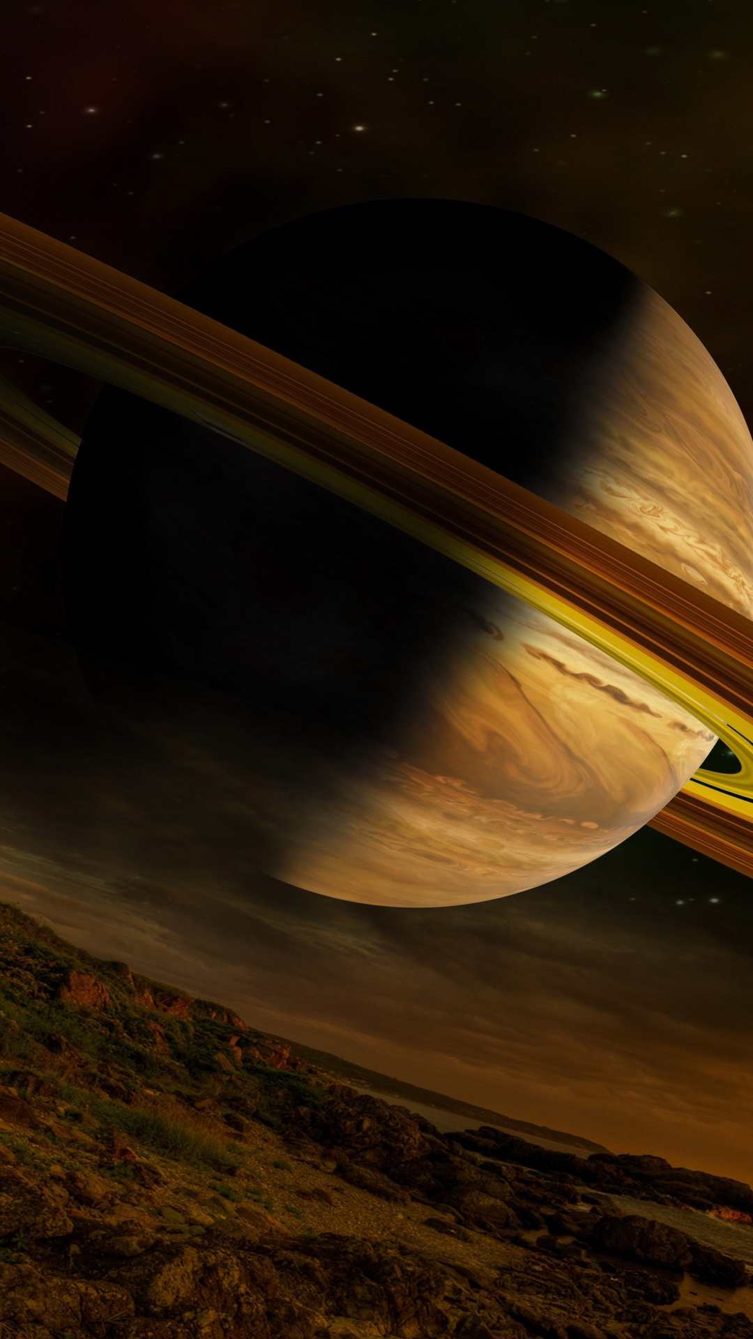 Das Planet Saturn Wallpaper 1080x1920