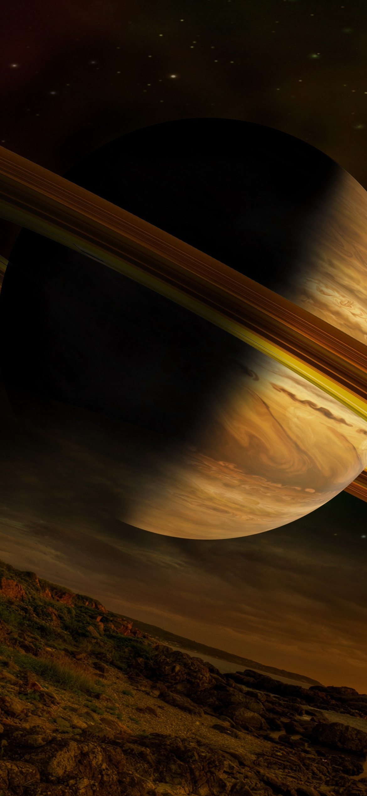 Planet Saturn wallpaper 1170x2532