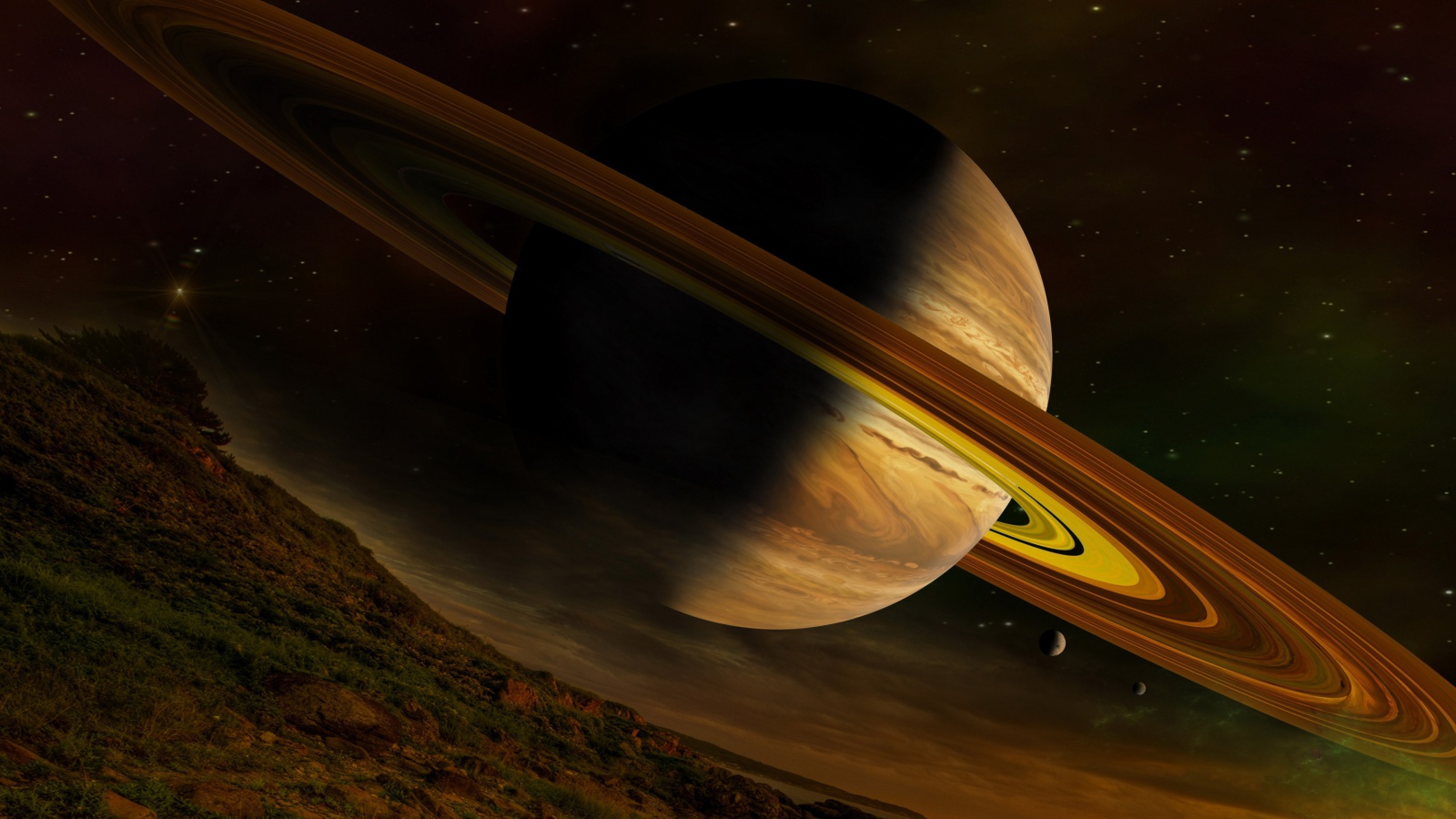 Screenshot №1 pro téma Planet Saturn 1600x900