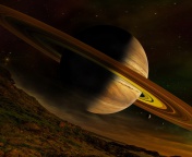 Das Planet Saturn Wallpaper 176x144