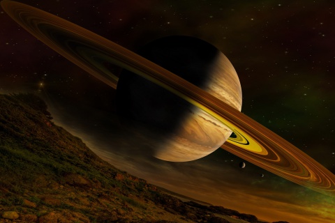Screenshot №1 pro téma Planet Saturn 480x320