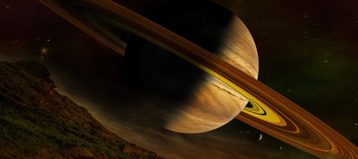 Fondo de pantalla Planet Saturn 720x320