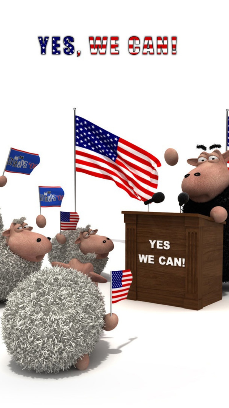Yes We Can wallpaper 750x1334