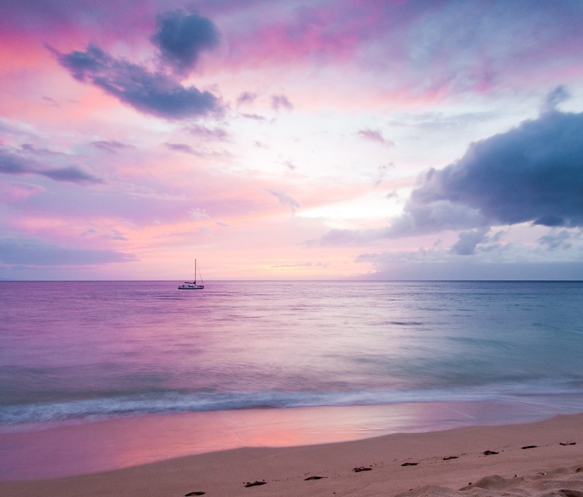 Twilight On The Beach wallpaper 1200x1024