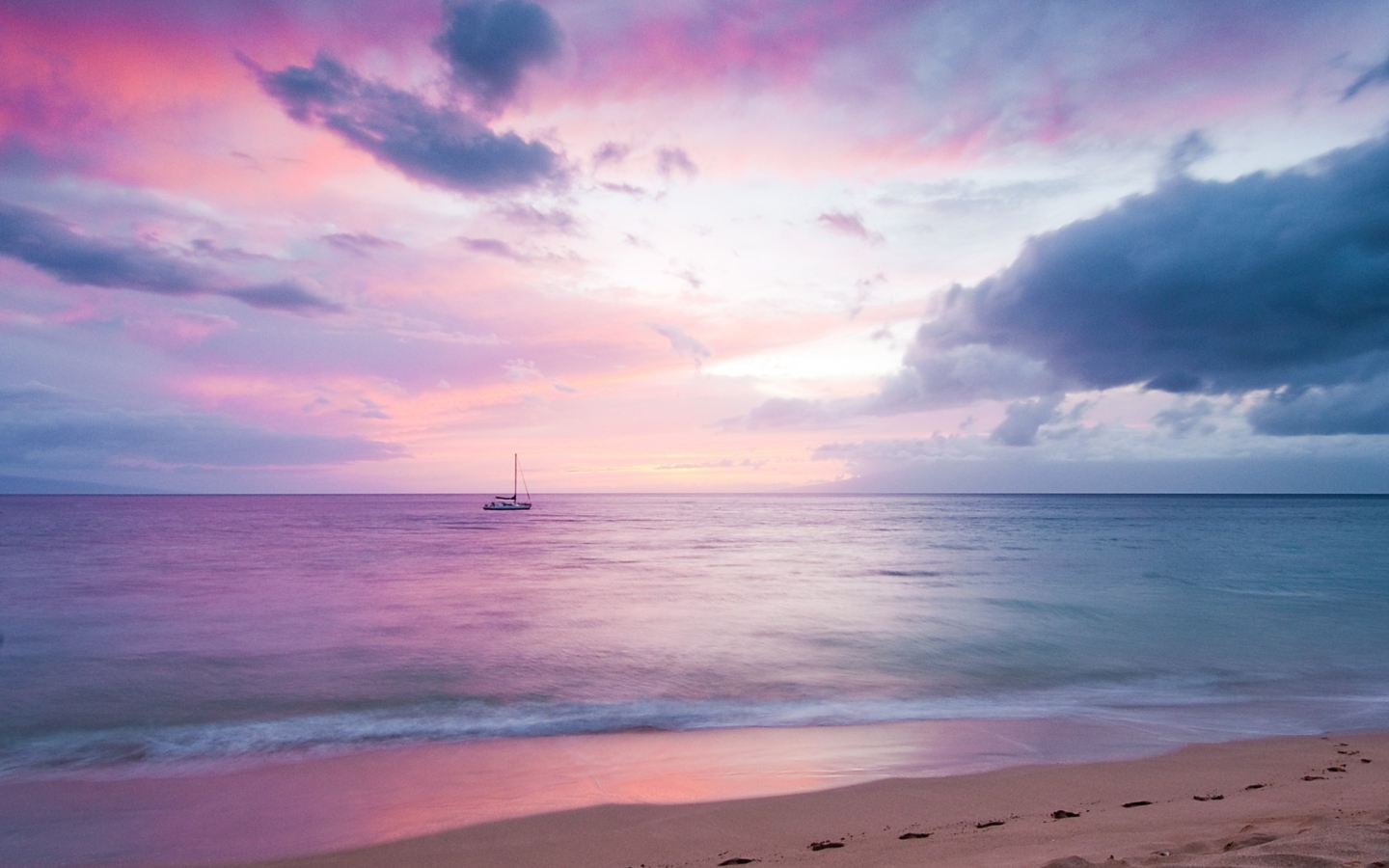 Sfondi Twilight On The Beach 1440x900