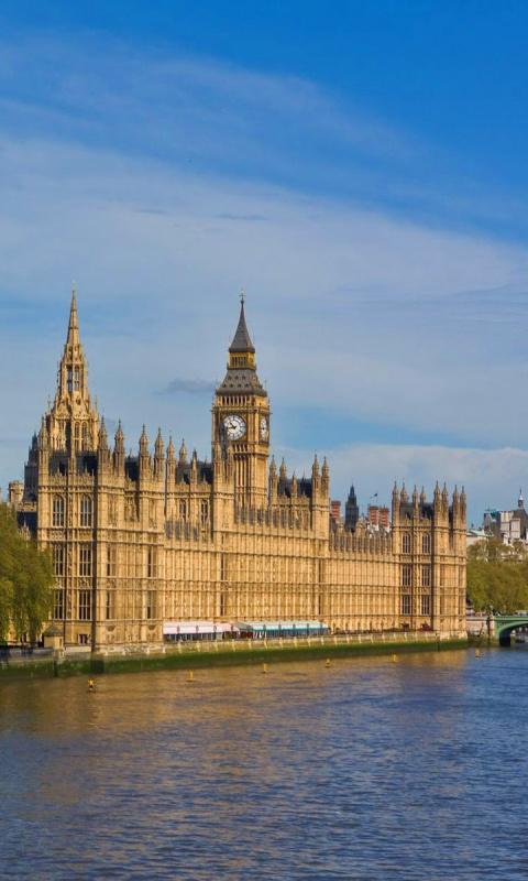 Palace of Westminster wallpaper 480x800