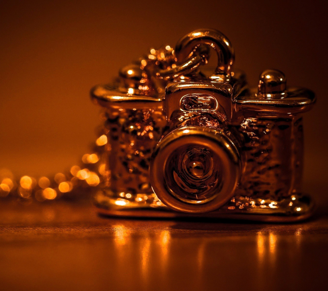 Sfondi Vintage Golden Camera 1080x960