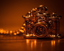 Sfondi Vintage Golden Camera 220x176