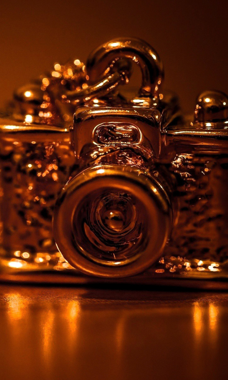 Sfondi Vintage Golden Camera 768x1280