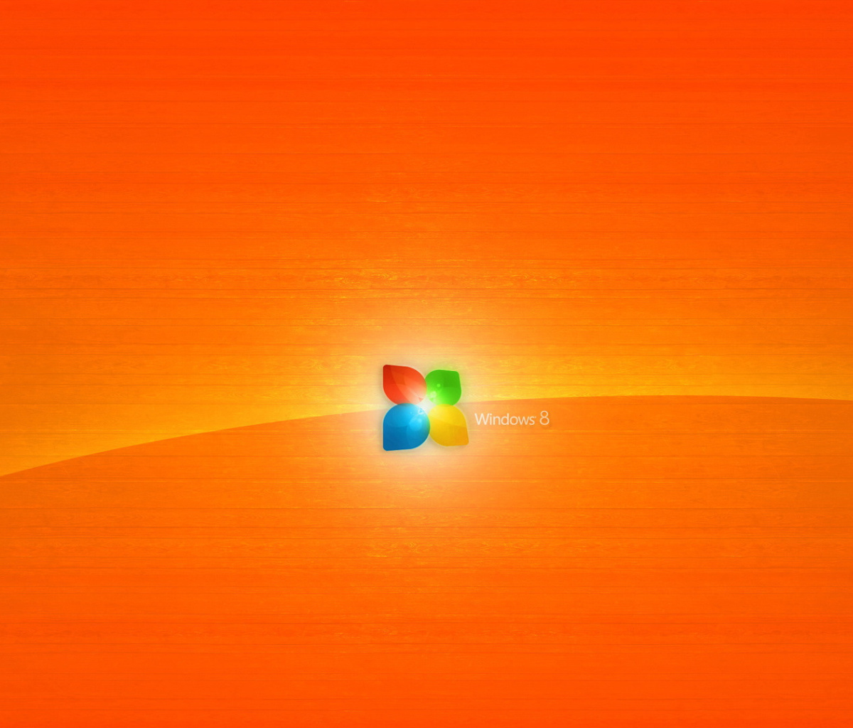 Das Windows 8 Orange Wallpaper 1200x1024