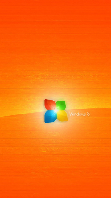 Fondo de pantalla Windows 8 Orange 360x640