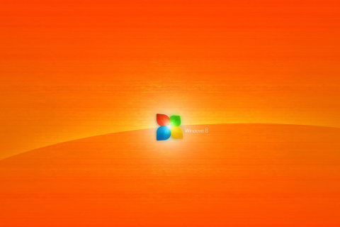 Обои Windows 8 Orange 480x320
