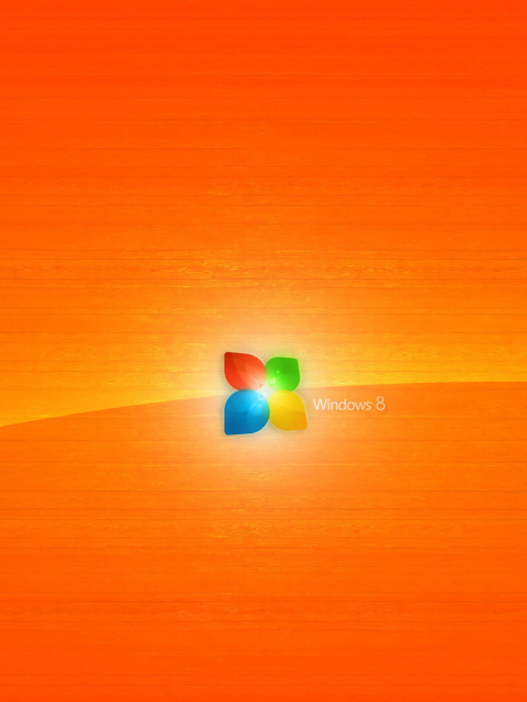 Das Windows 8 Orange Wallpaper 480x640