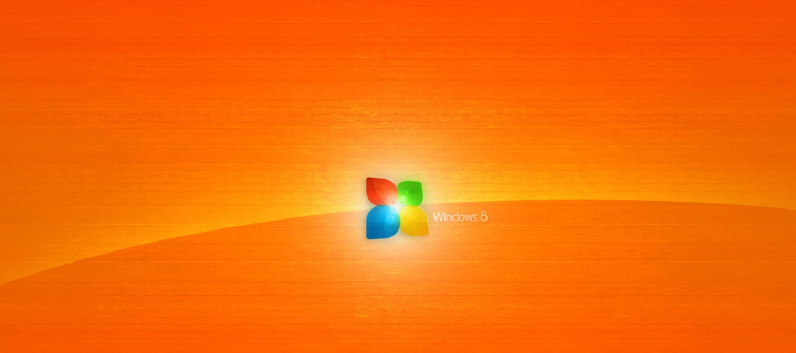 Das Windows 8 Orange Wallpaper 720x320