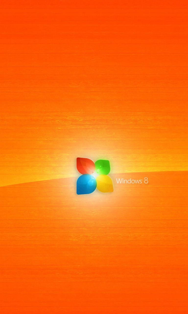 Das Windows 8 Orange Wallpaper 768x1280
