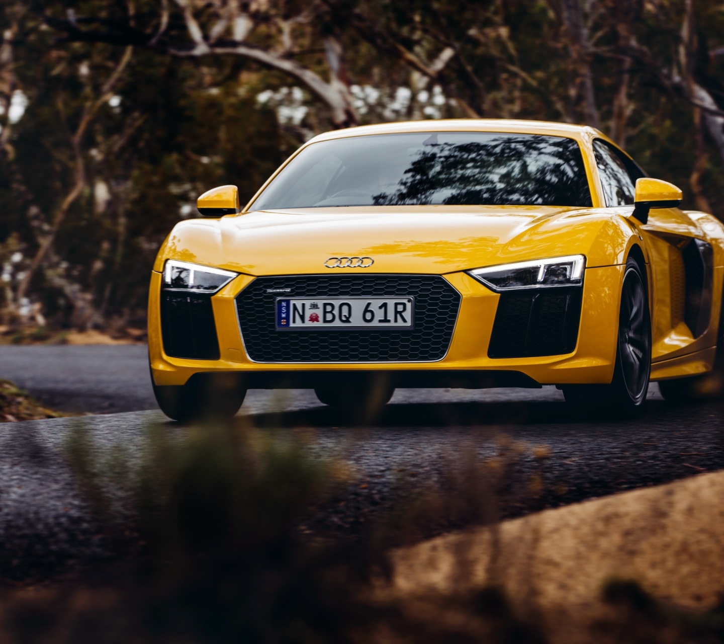 Screenshot №1 pro téma Audi R8 V10 Plus Yellow Body Color 1440x1280