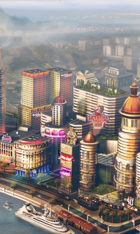 2013 Simcity Game Concept Art wallpaper 480x800