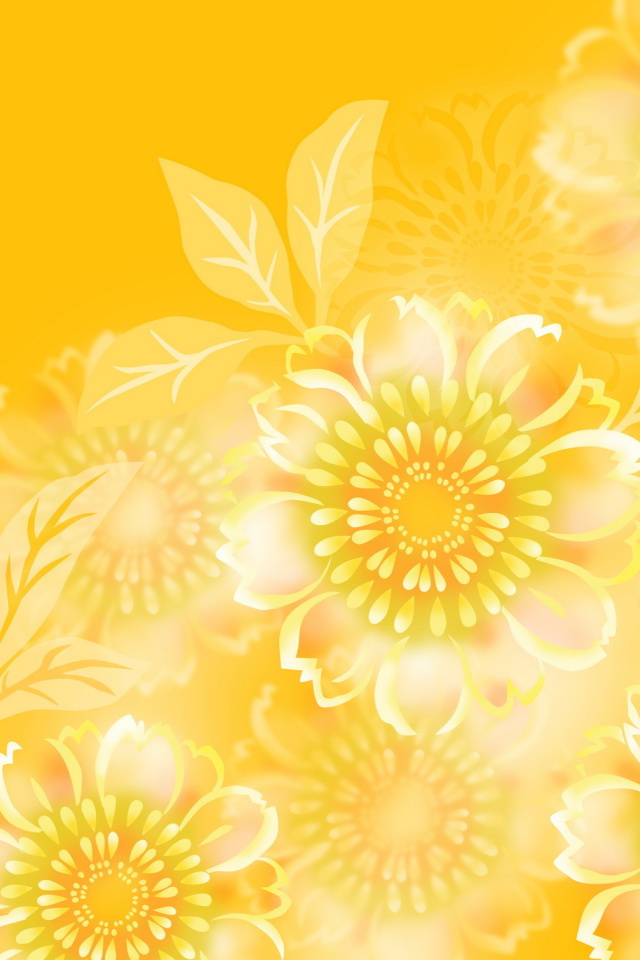 Fondo de pantalla Yellow Pattern 640x960